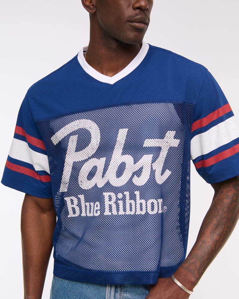 Pabst Blue Ribbon Cropped Mesh Tee