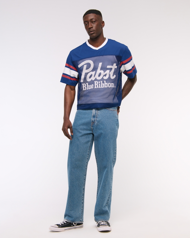 Pabst Blue Ribbon Cropped Mesh Tee