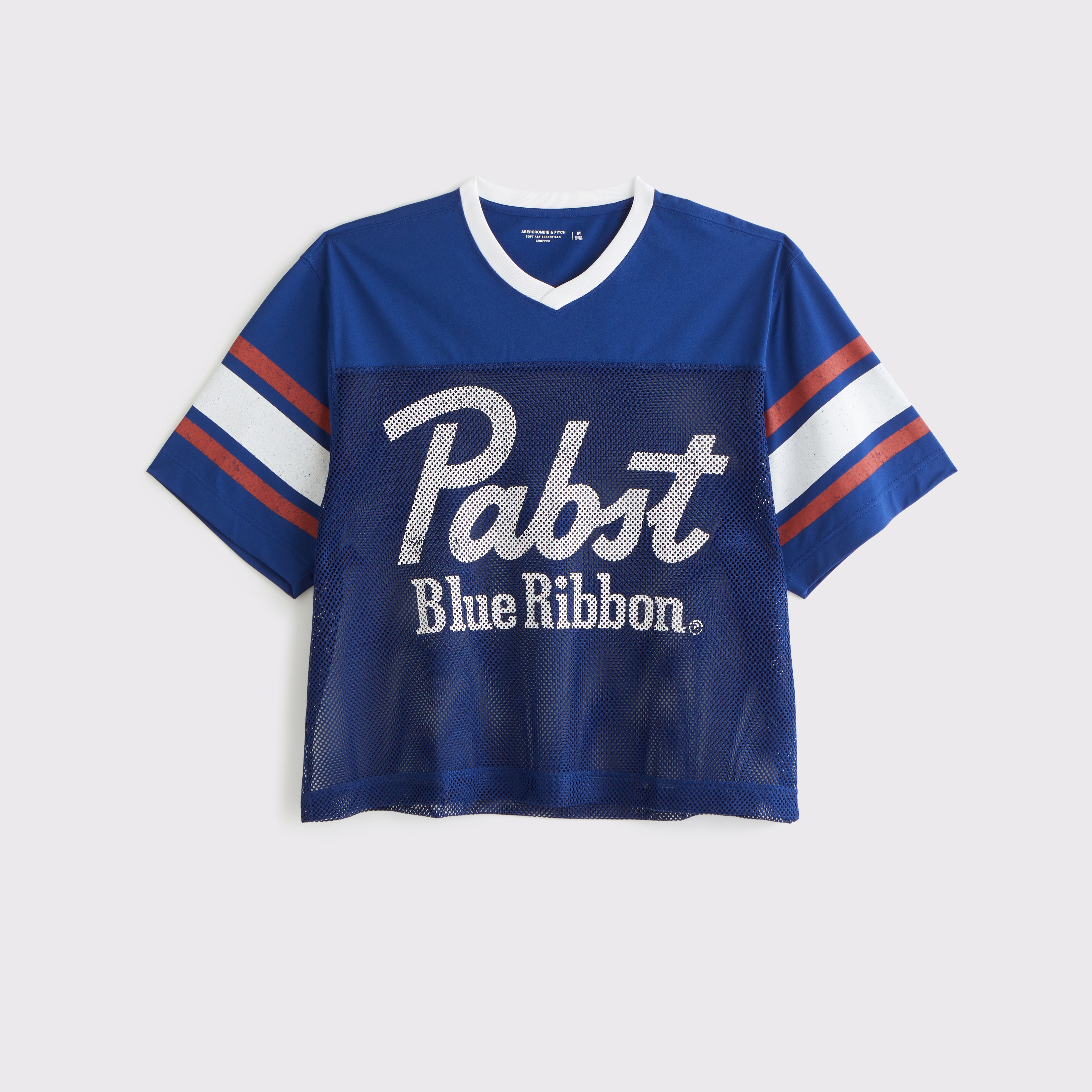 ★Abercrombie & Fitch★バドワイザークロップメッシュTシャツ Men's Budweiser Cropped Football Jersey | Men's Clearance