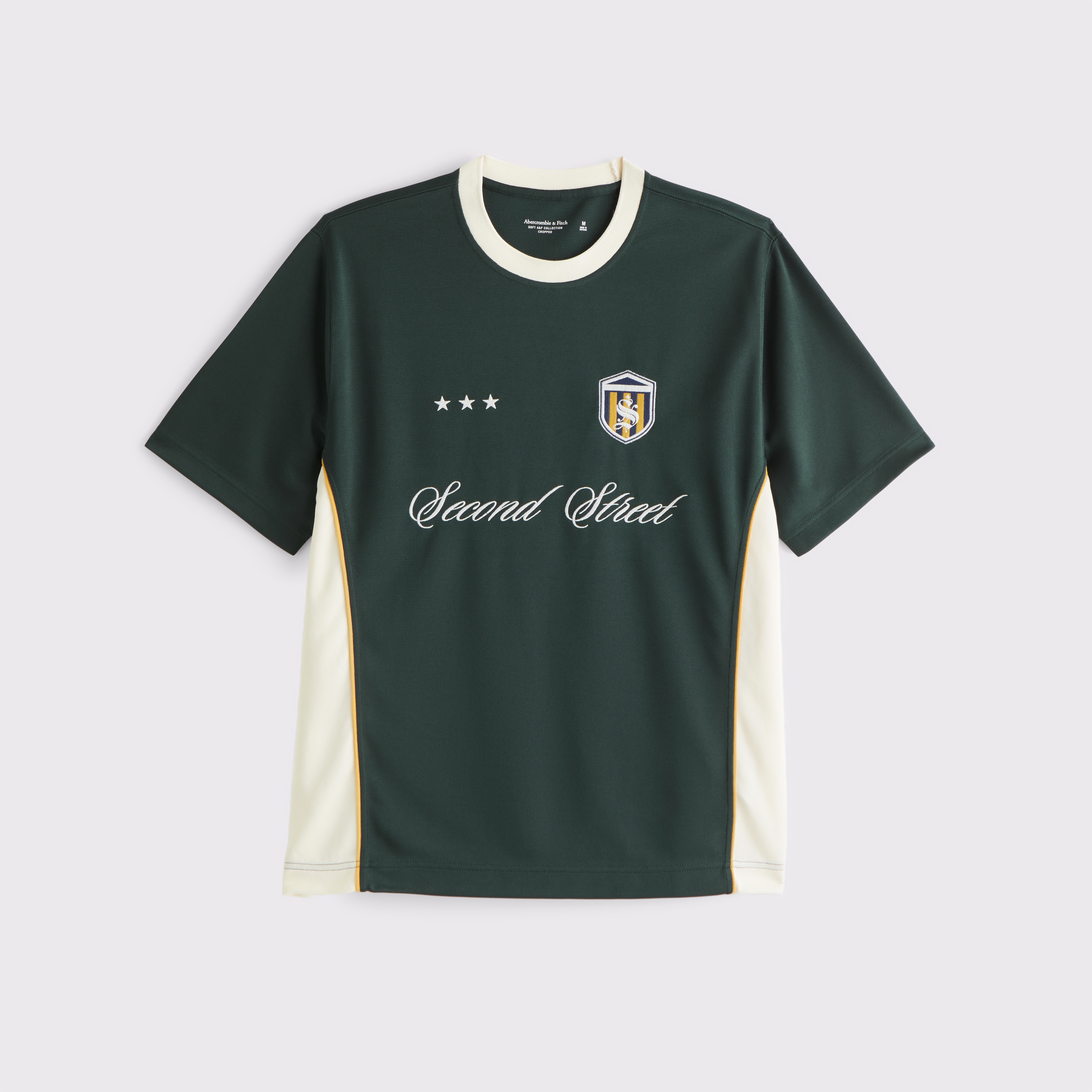 Men's Cropped Soccer-Inspired Graphic Tee | Men's Tops
