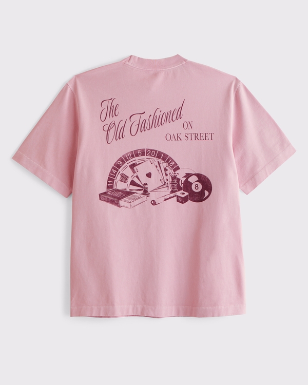 Premium Heavyweight Lounge Graphic Tee, Peony view 1