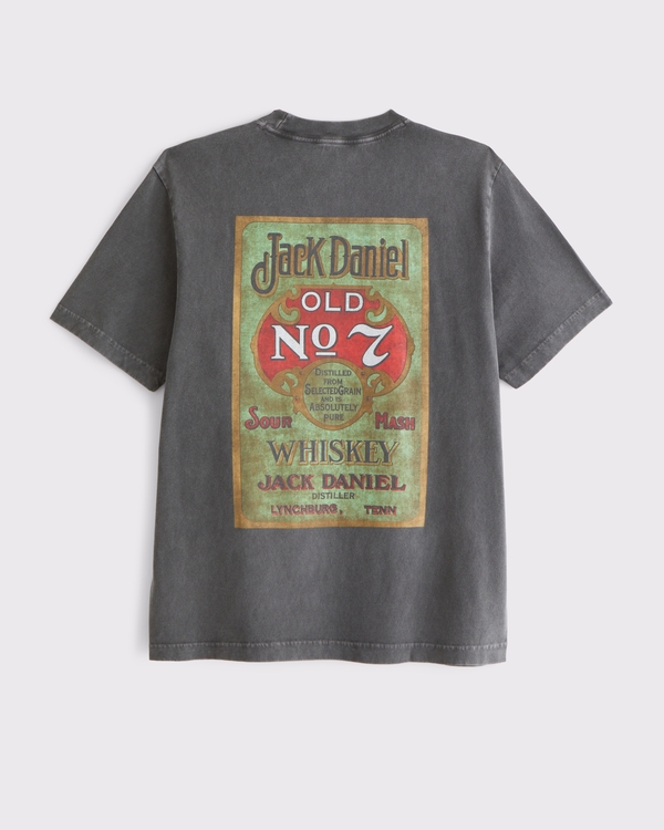 Jack Daniel's Vintage-Inspired Graphic Tee, Dark Gray view 1