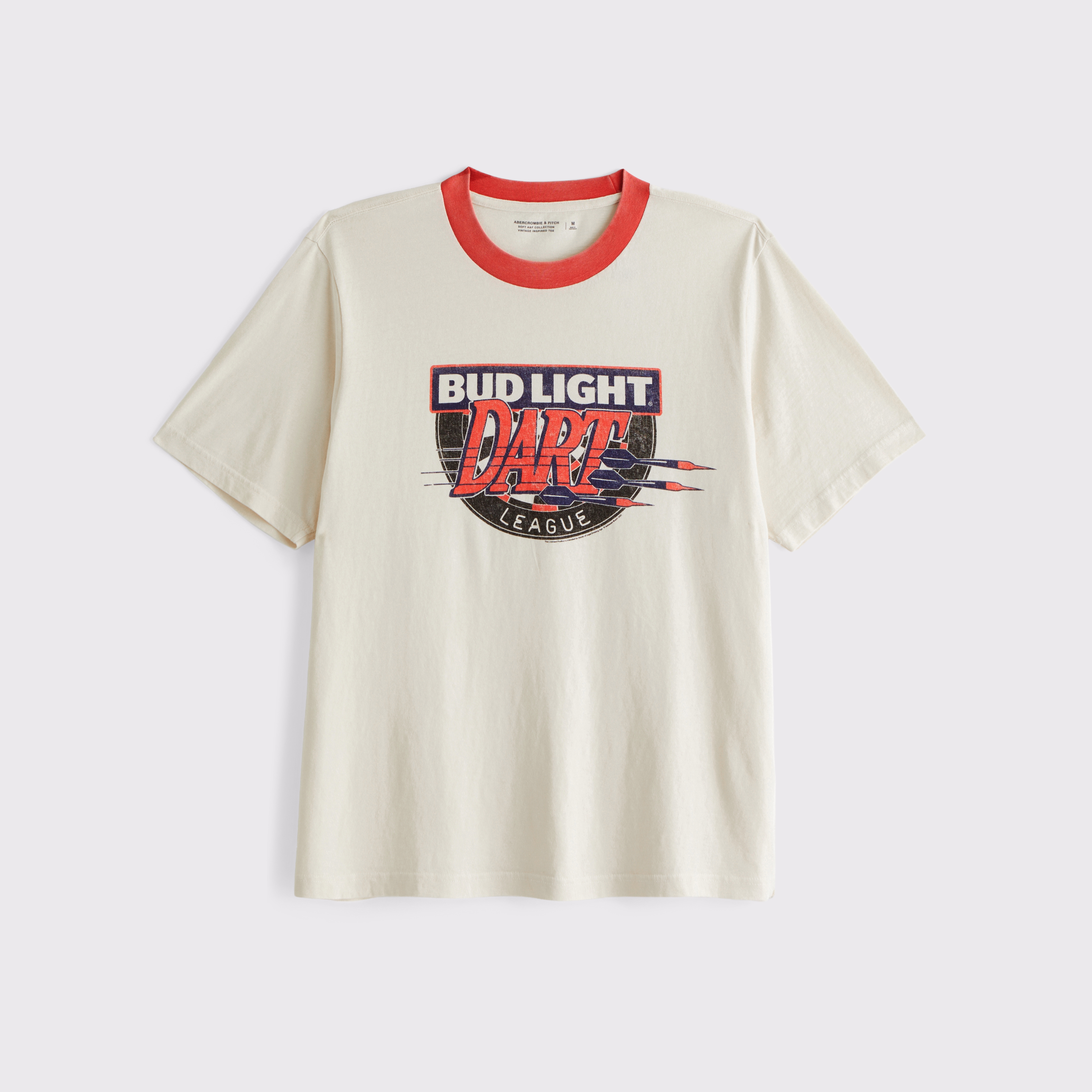 Abercrombie & Fitch Bud Light Vintage-inspired Graphic Tee In Brown