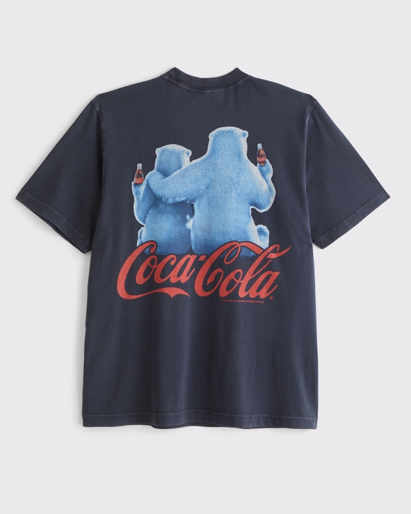 Coca-Cola Vintage-Inspired Graphic Tee, Deep Navy view 1