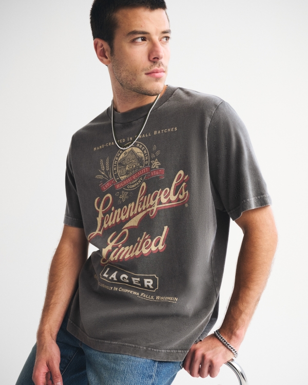 Leinenkugels Vintage-Inspired Graphic Tee, Dark Gray view 1