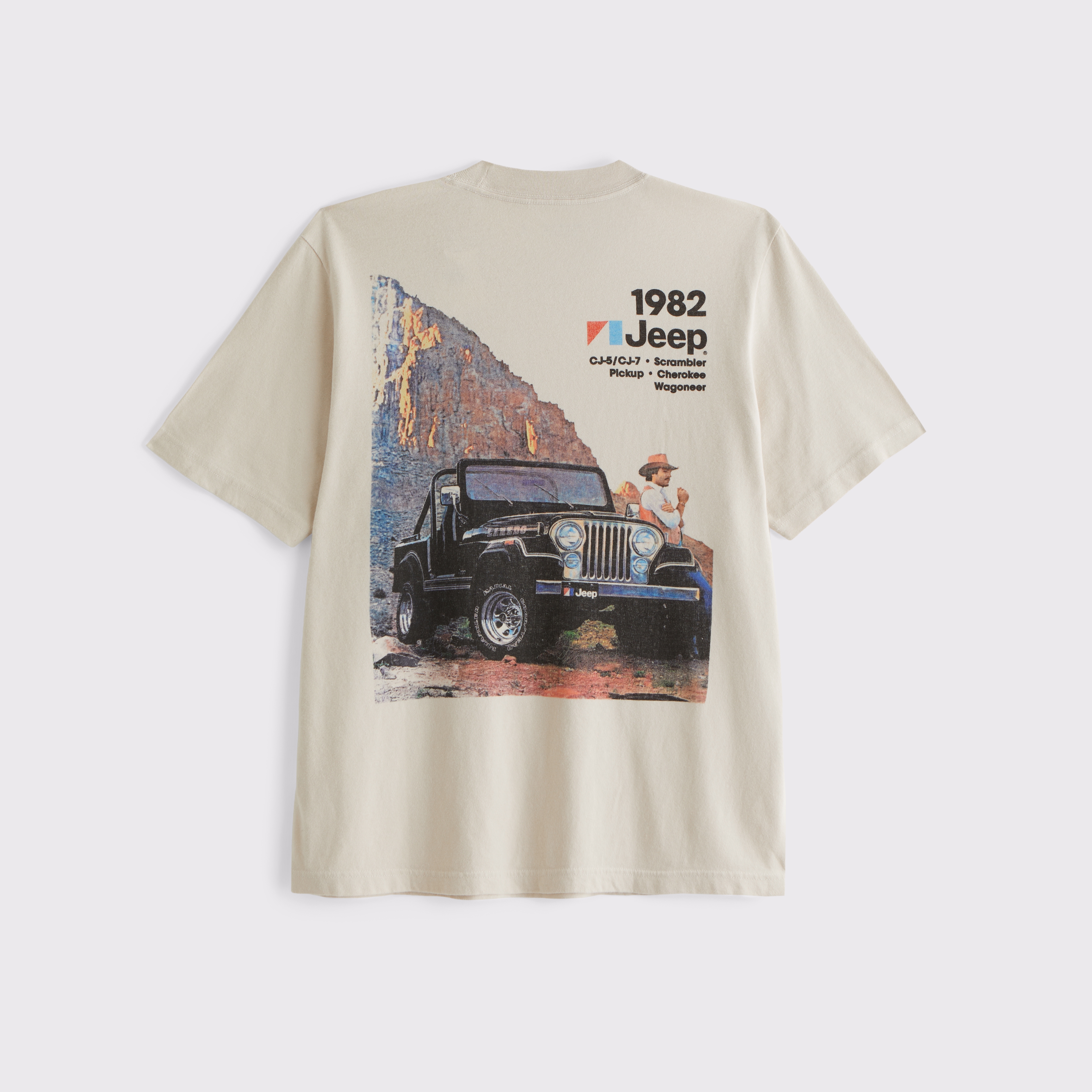 ◆JEEP◆ 230g MLogo Graphic Short Sleeve Tee JEEP SPIRIT Mens T-shirt Summer 100%Cotton 230g Heavy Print