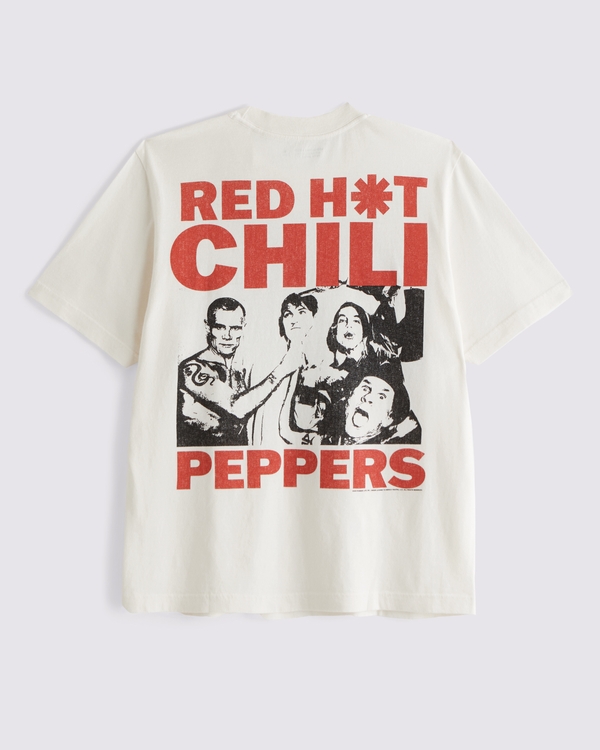 Red Hot Chili Peppers Vintage-Inspired Graphic Tee, Cream view 1
