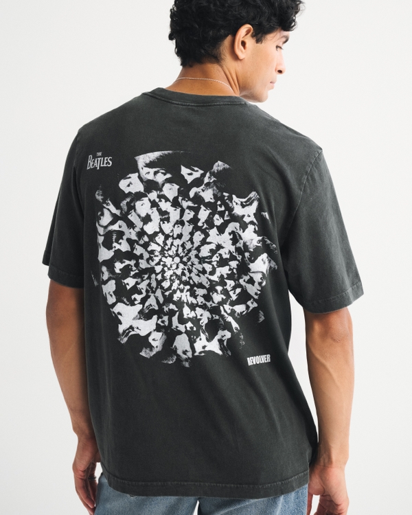 The Beatles Vintage-Inspired Graphic Tee, Black view 2
