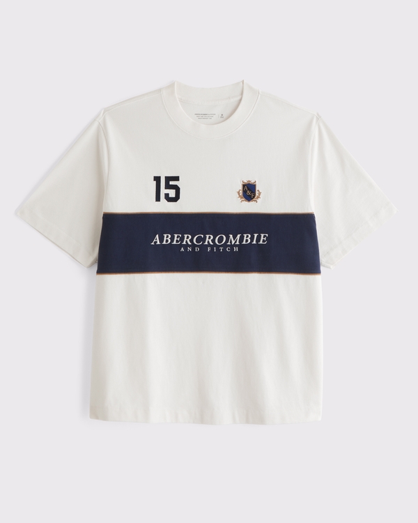 プレミアム ヘビーウェイト 2.0 クレストロゴTシャツ, クリーム view 1
