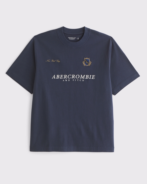 Premium Heavyweight 2.0 Crest Logo Tee, Sapphire view 1
