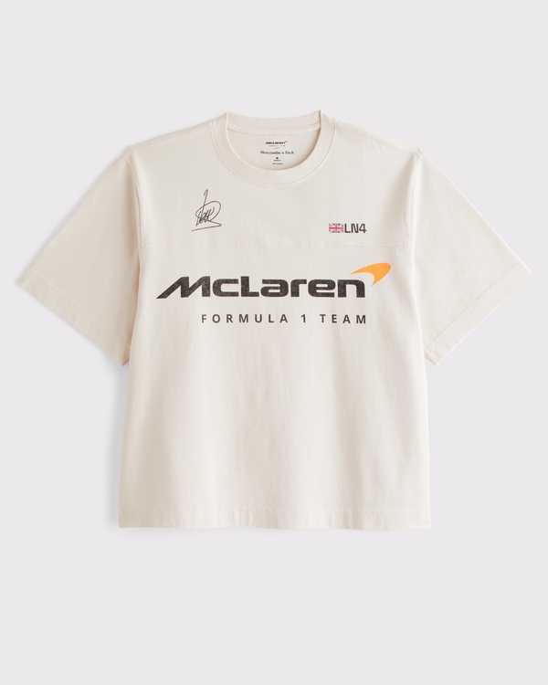 優質厚實短身 McLaren T 恤, 米白色 view 1