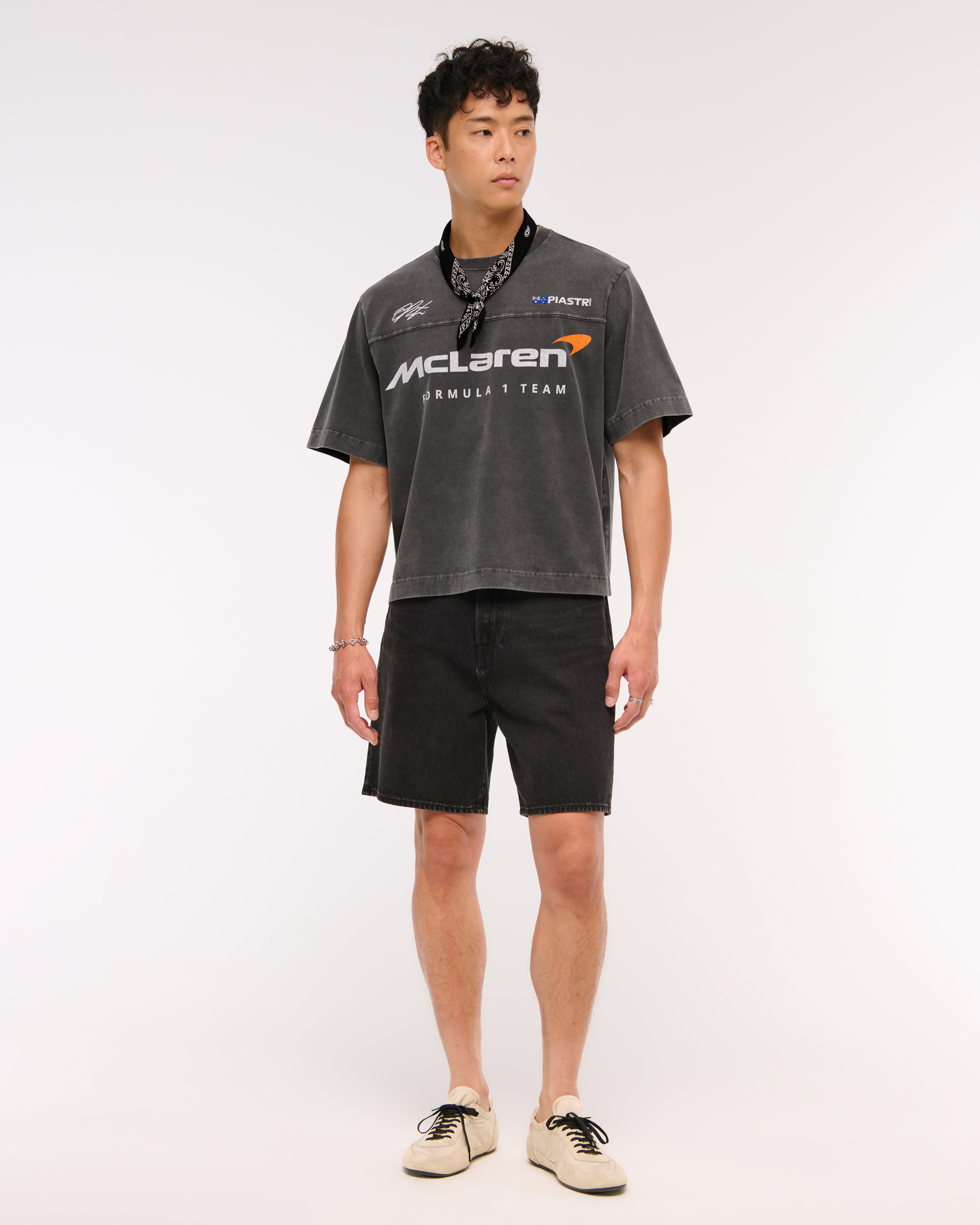 メンズ プレミアム ヘビーウェイト クロップド McLaren Tシャツ