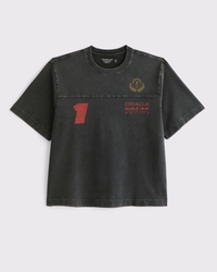 Kurz geschnittenes Premium Heavyweight Oracle Red Bull Racing Tee