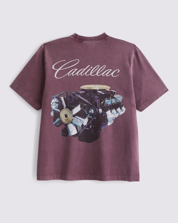 Premium Heavyweight 2.0 Cadillac Graphic Tee, Eggplant Wash view 1