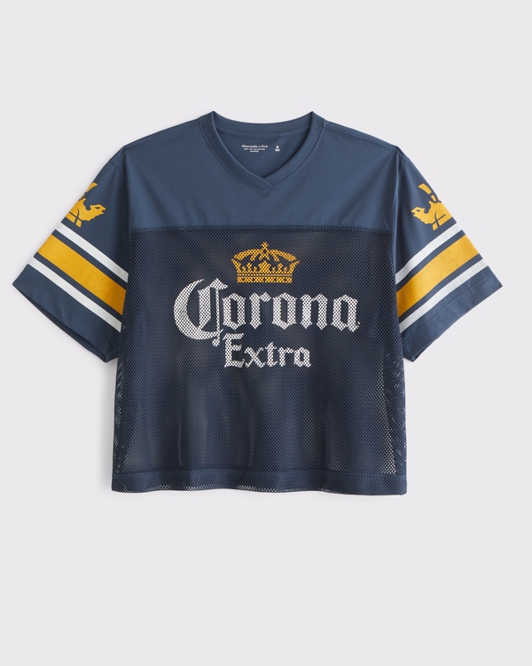 Corona Cropped Football Jersey, Deep Sea view 2