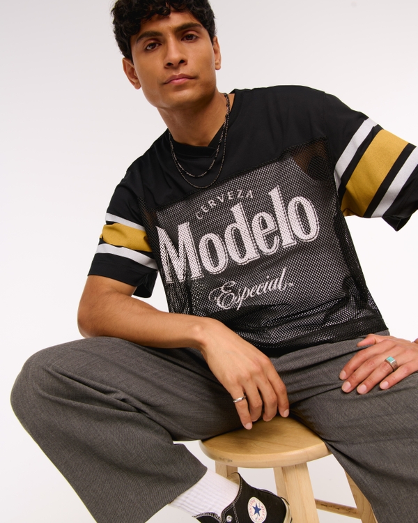 Modelo Cropped Football Jersey, Black view 1