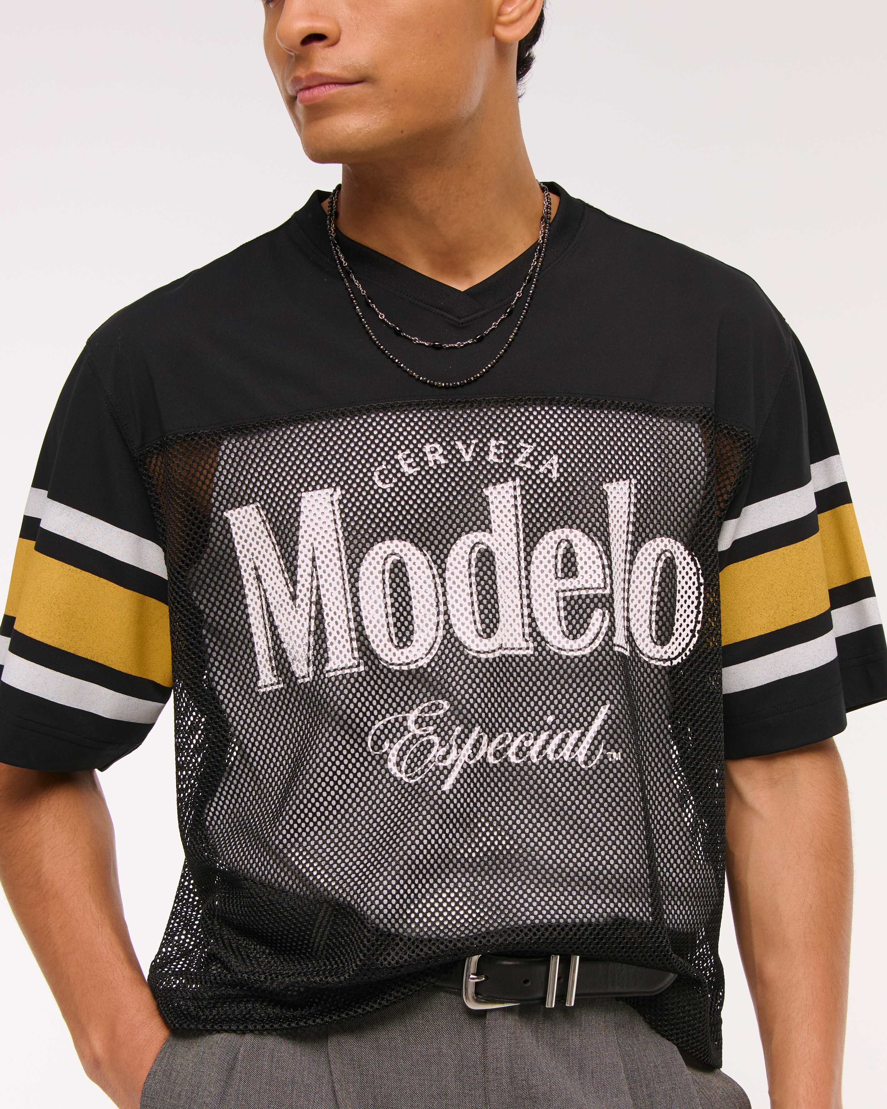 Men's Modelo Cropped Football Jersey | Men's Tops