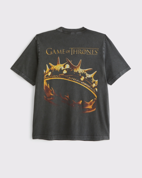 Game of Thrones Vintage-Inspired Graphic Tee, Black view 1