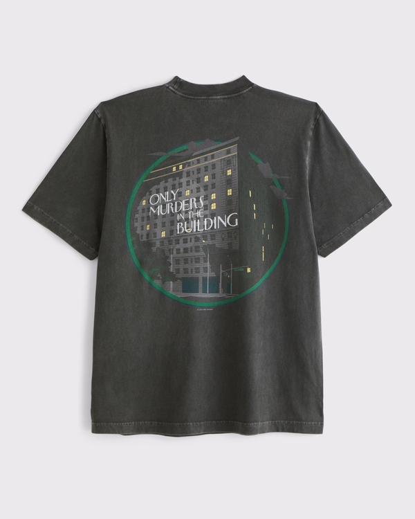 Only Murders in the Building Vintage-Inspired Graphic Tee, Black view 1
