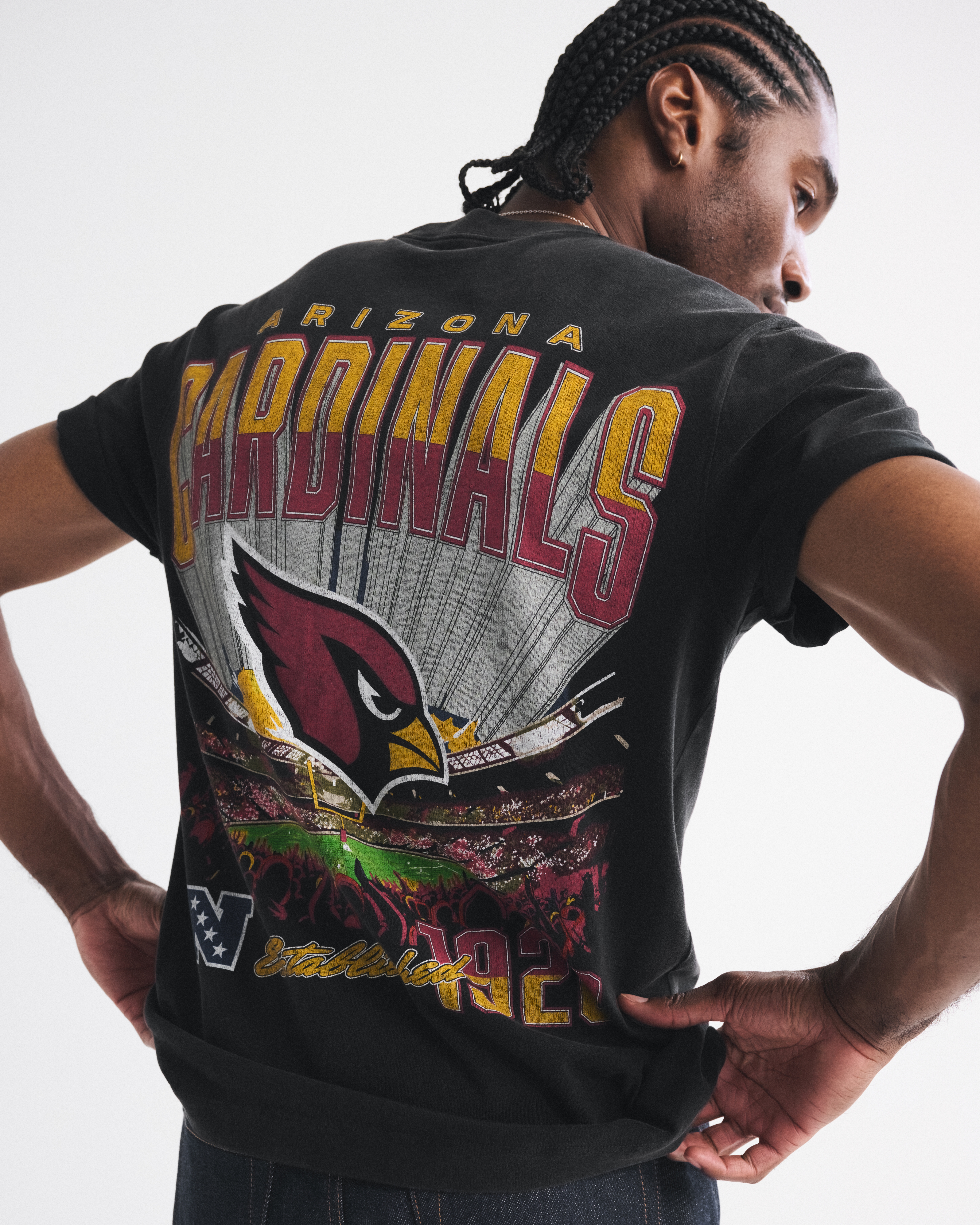 Abercrombie & Fitch Arizona Cardinals Graphic Tee In White