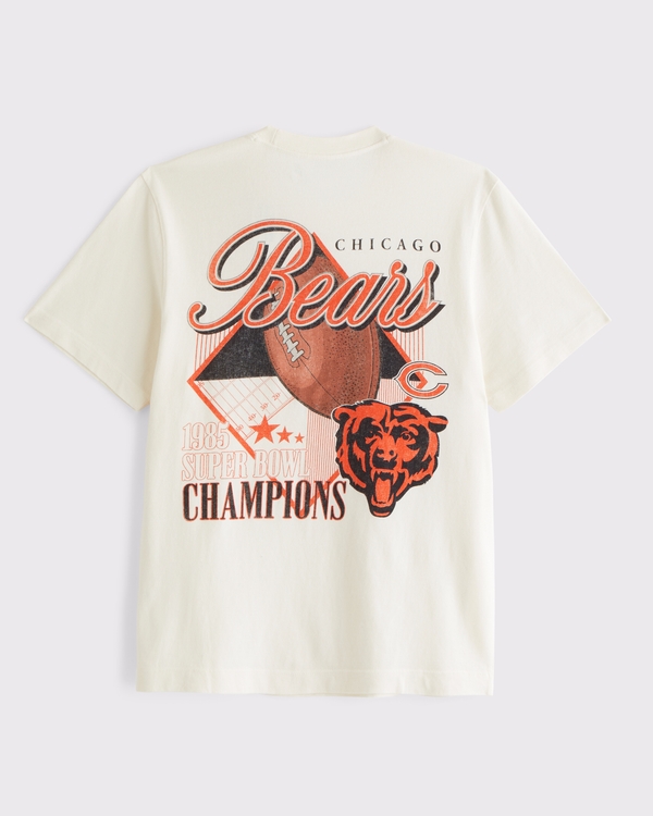 Chicago Bears Graphic Tee, Cream-bears view 1