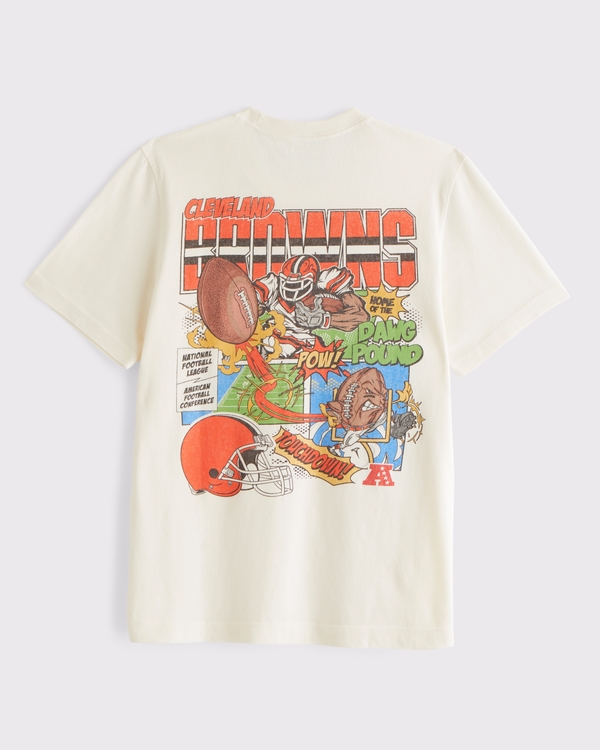 Cleveland Browns Graphic Tee, Cream-browns view 1