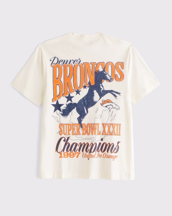 Denver Broncos Graphic Tee, Cream - Broncos view 1