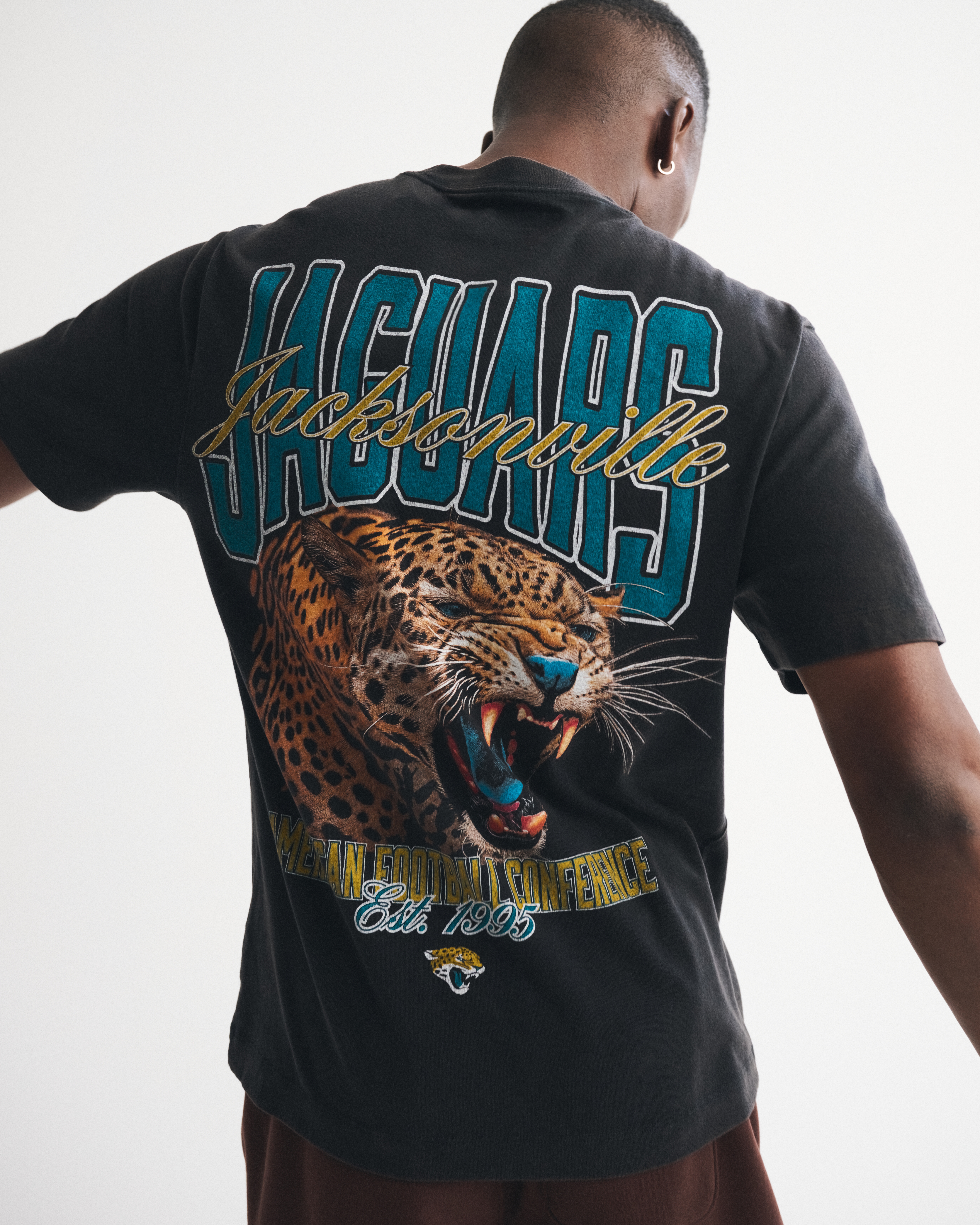Abercrombie & Fitch Jacksonville Jaguars Graphic Tee In Black