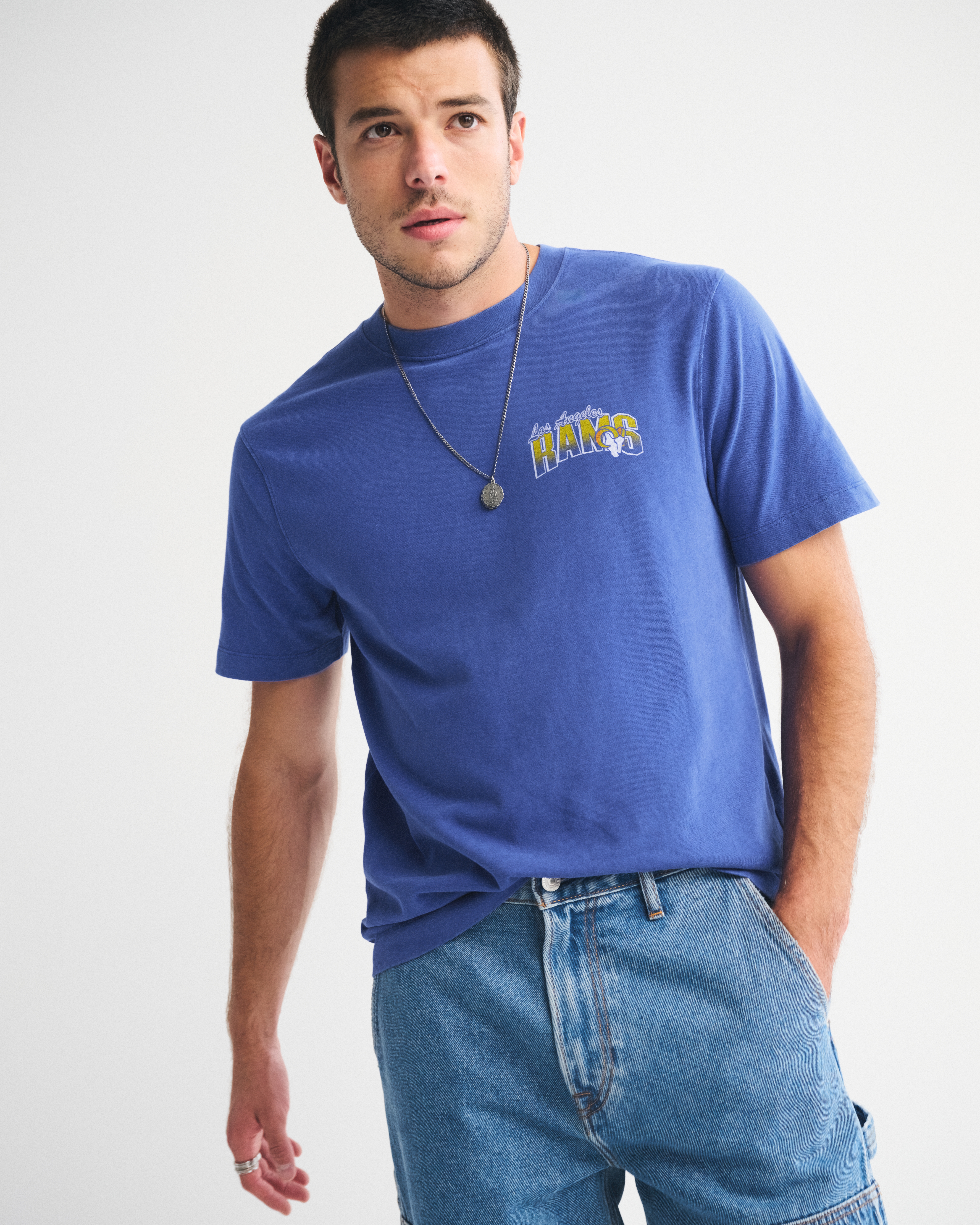 Abercrombie & Fitch Los Angeles Rams Graphic Tee In Blue