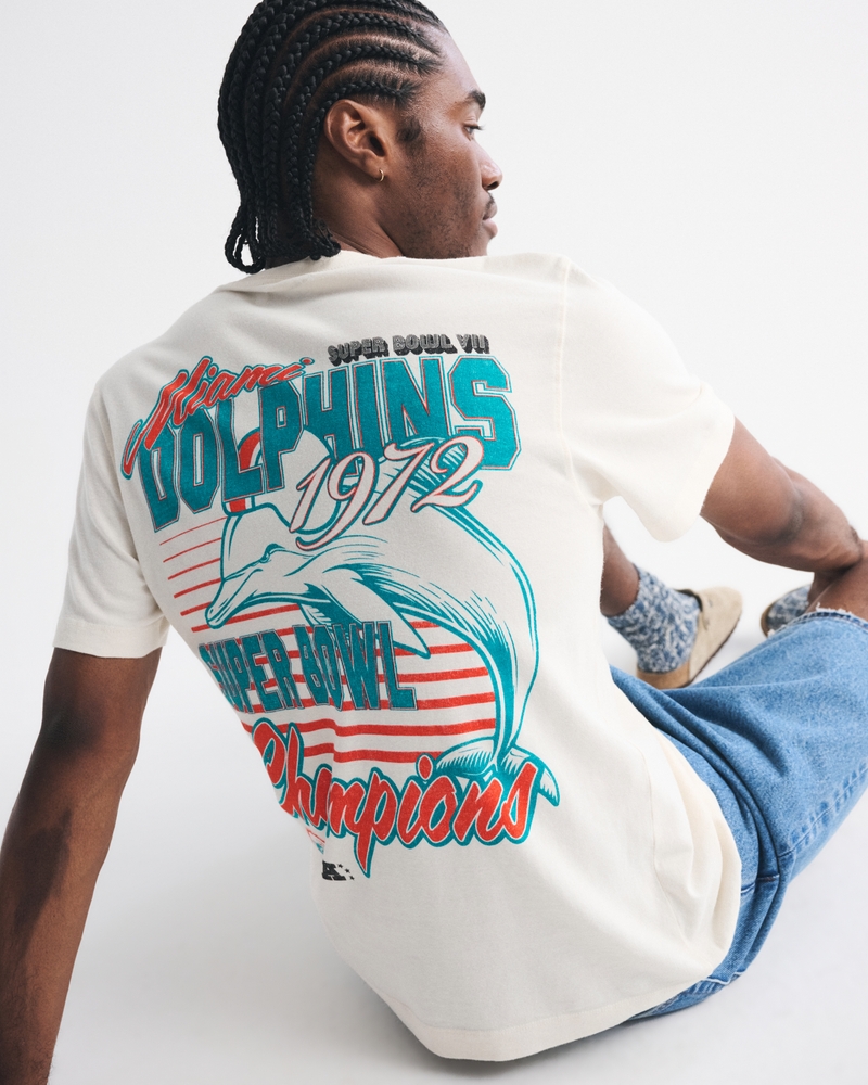 Design Miami Dolphins Tee Men's Miami Dolphins Graphic Tee Men's Tops