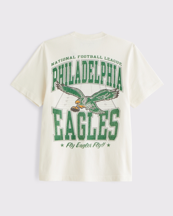 Philadelphia Eagles Graphic Tee, Cream-eagles view 1