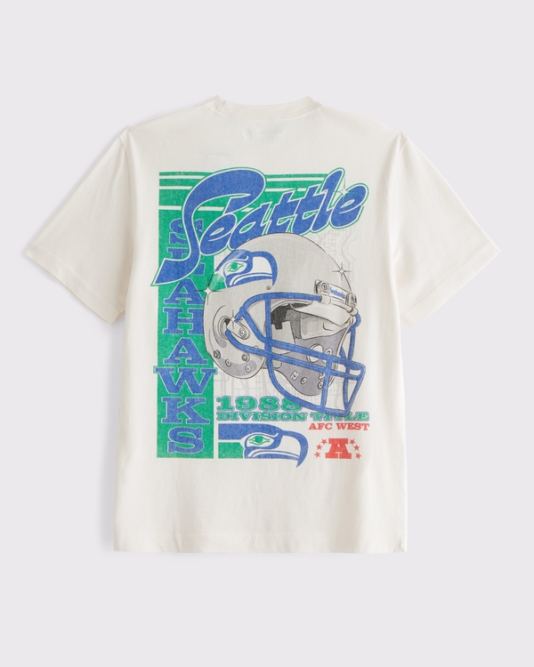 Seattle Seahawks Graphic Tee, Cream-seahawks view 1