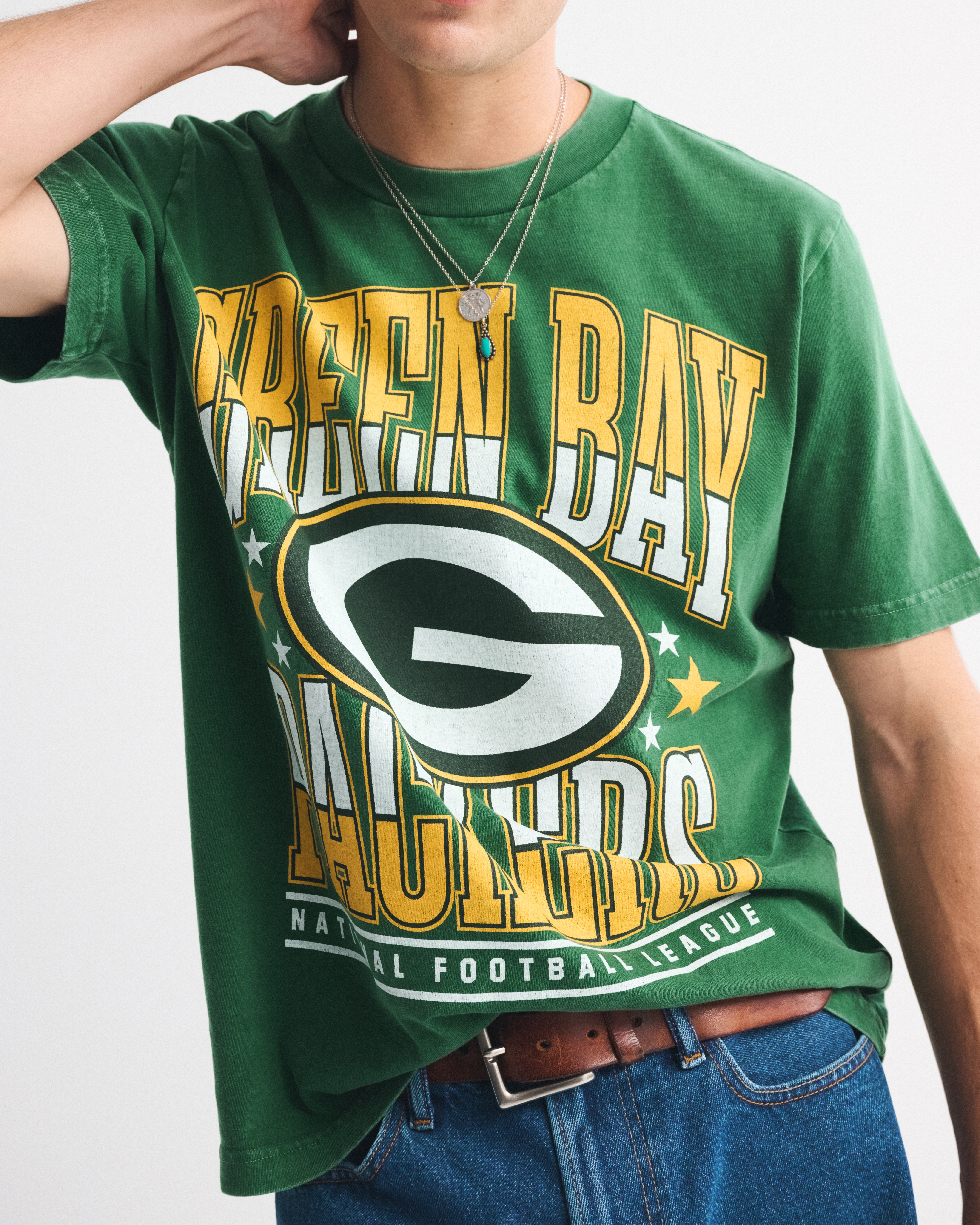 Abercrombie & Fitch Green Bay Packers Vintage-inspired Graphic Tee