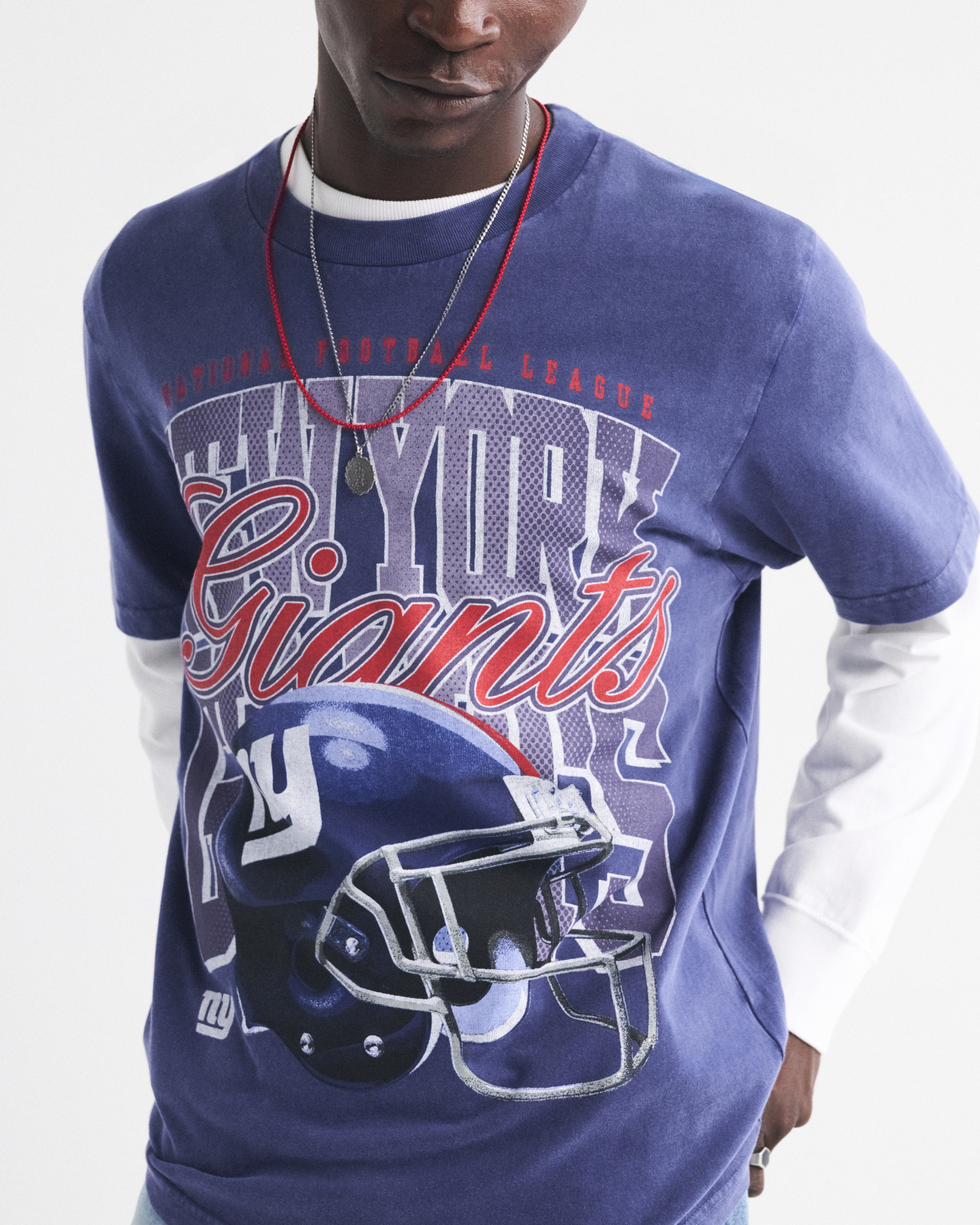 Abercrombie & Fitch New York Giants Vintage-inspired Graphic Tee In Purple