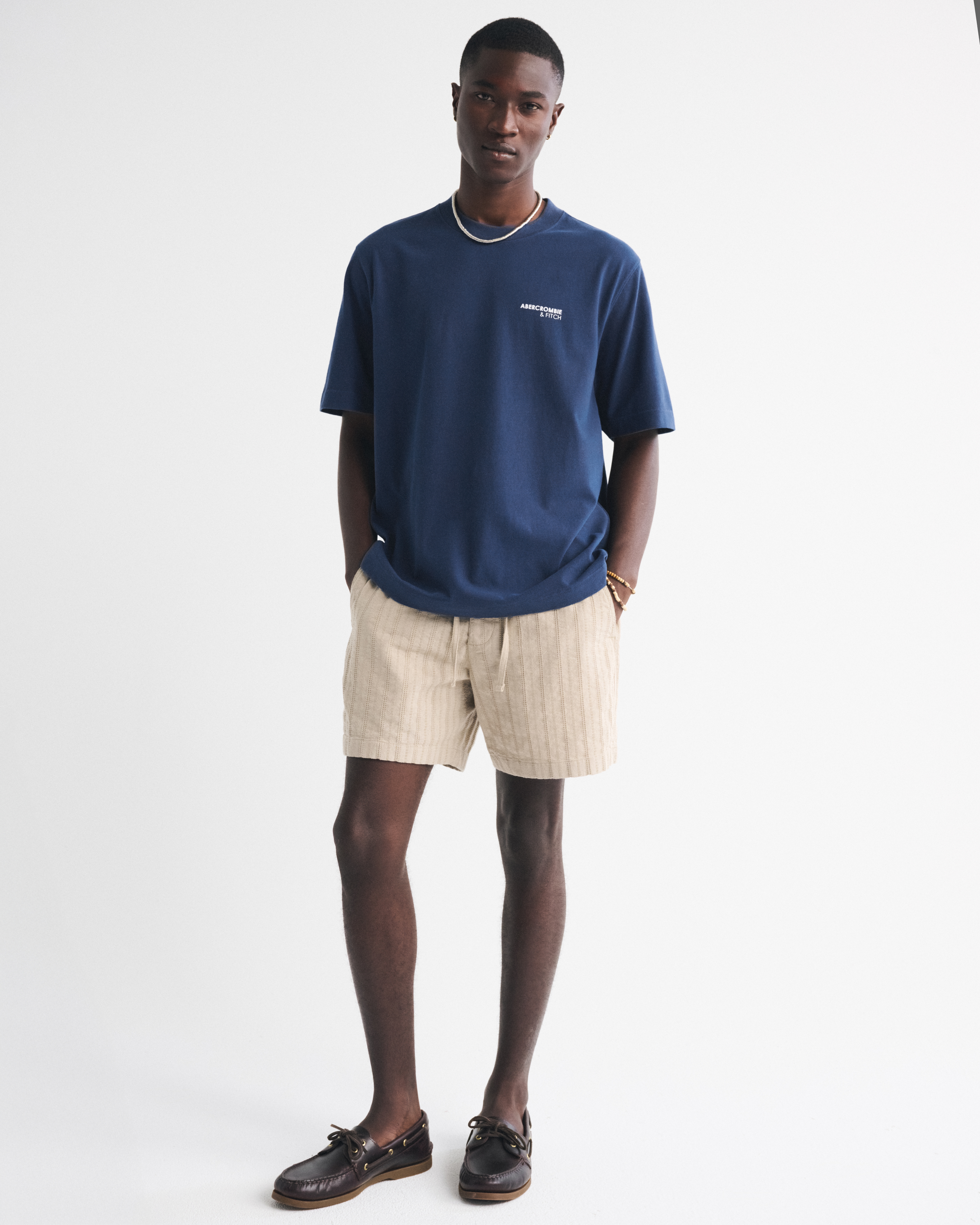 Мужские футболки Abercrombie & Fitch Premium Heavyweight 2.0 Micro-Logo Tee — фото 3
