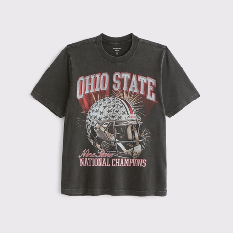 Мужские футболки Abercrombie & Fitch The Ohio State University Vintage-Inspired Graphic Tee
