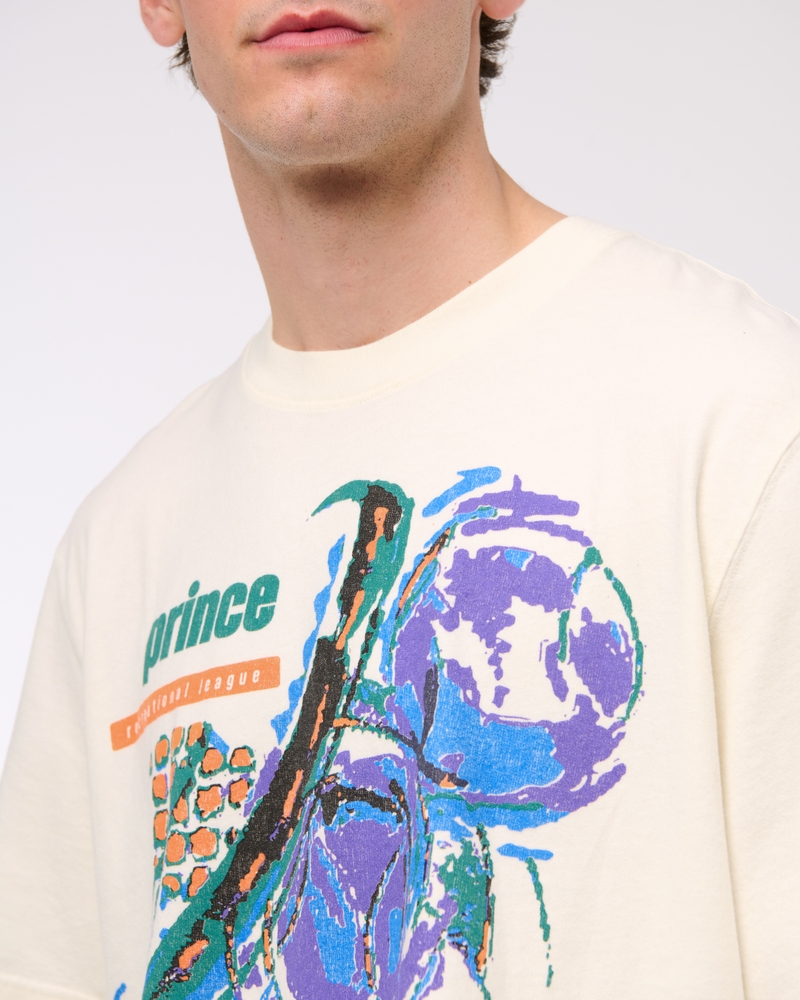 Prince Tennis Vintage-Inspired Cropped Graphic Tee