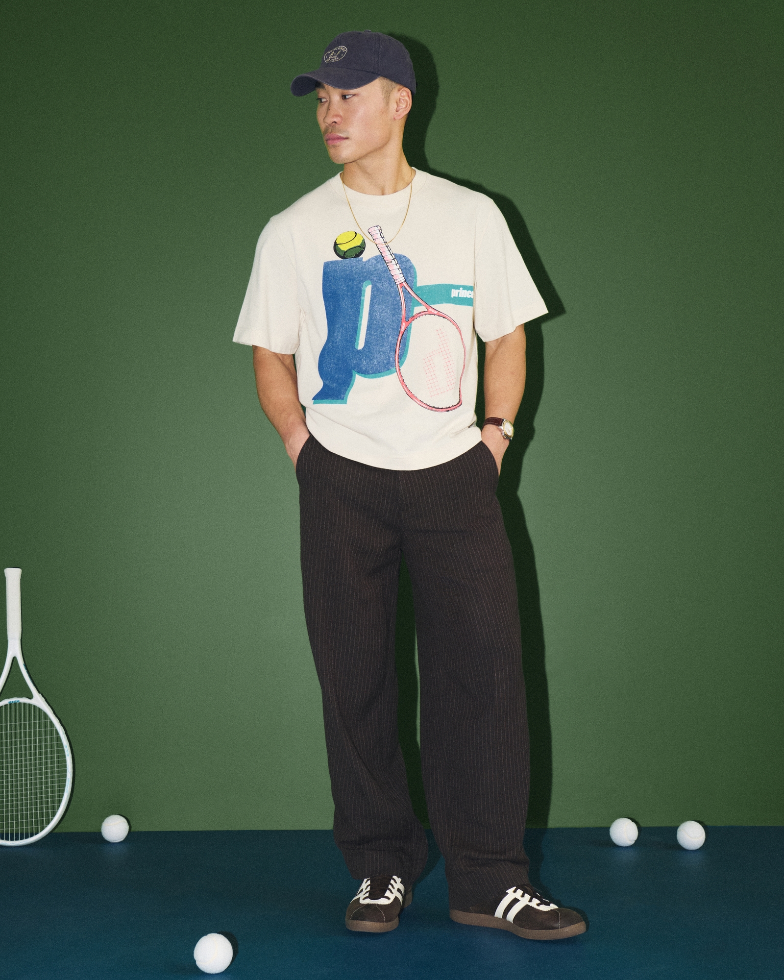 Prince Tennis Vintage-Inspired Cropped Graphic Tee