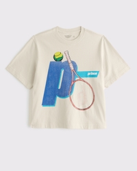 Prince Tennis Vintage-Inspired Cropped Graphic Tee