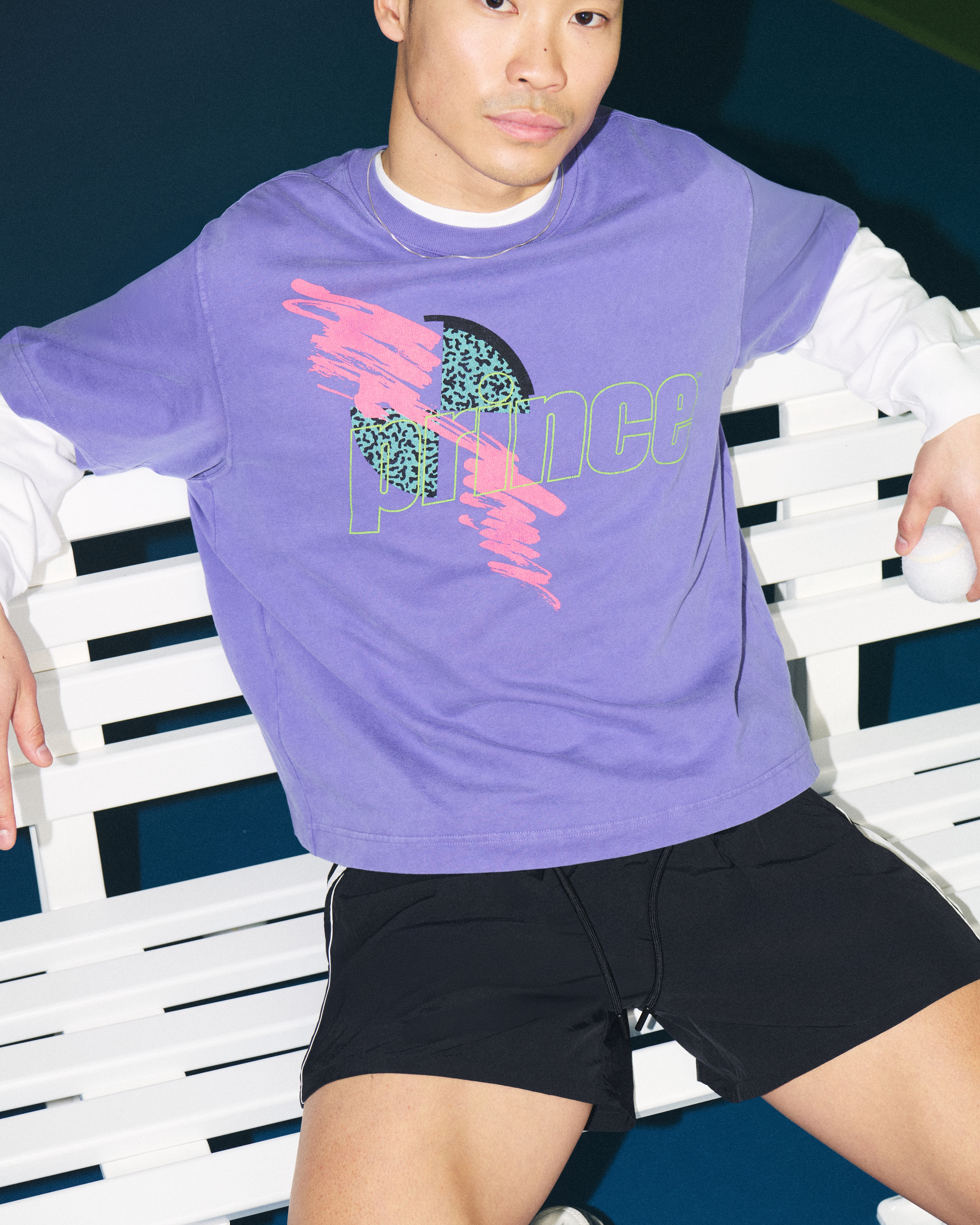 Men's Prince Tennis Vintage-Inspired Cropped Graphic Tee