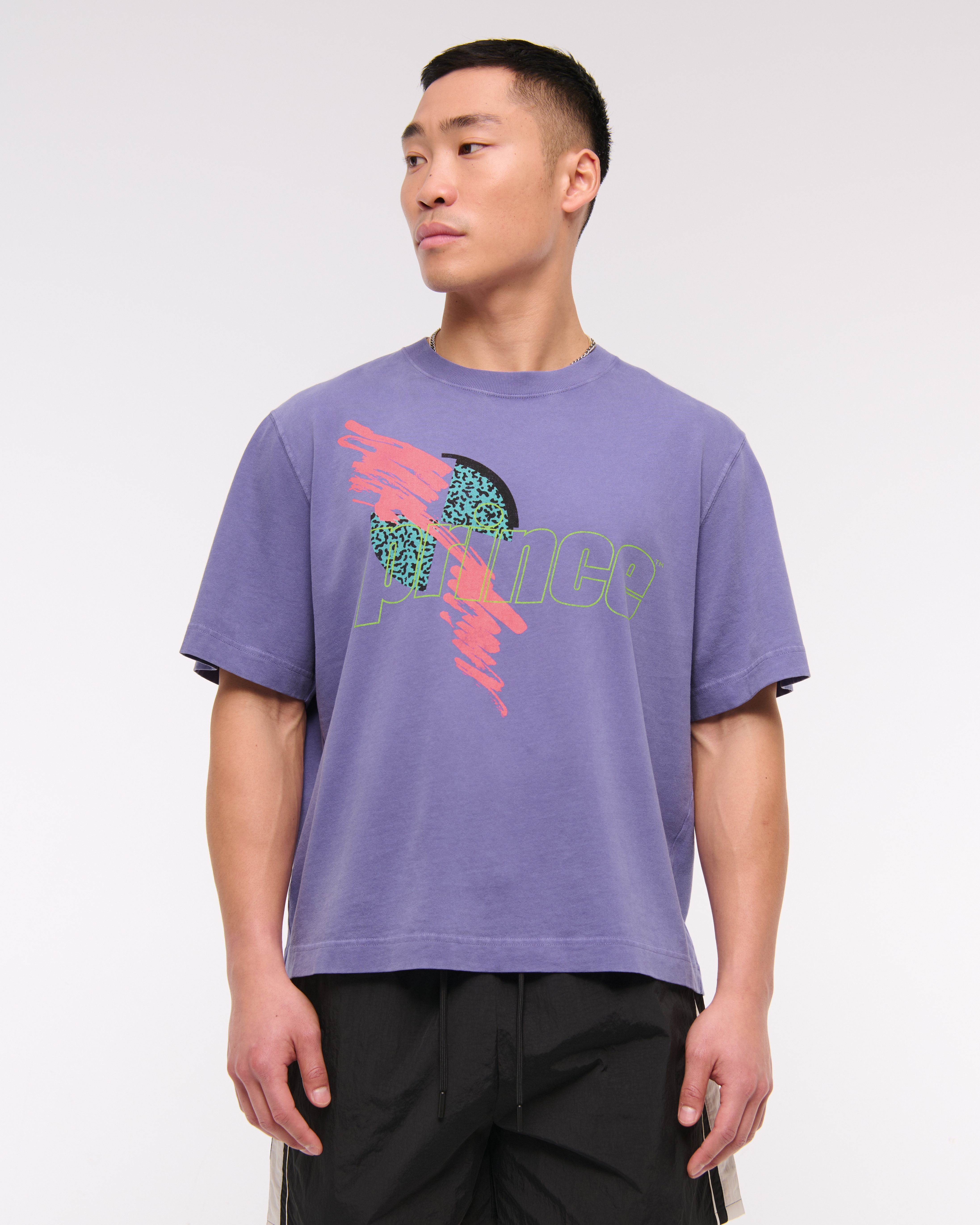 Men's Prince Tennis Vintage-Inspired Cropped Graphic Tee