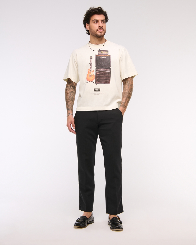 Oasis Vintage-Inspired Cropped Graphic Tee