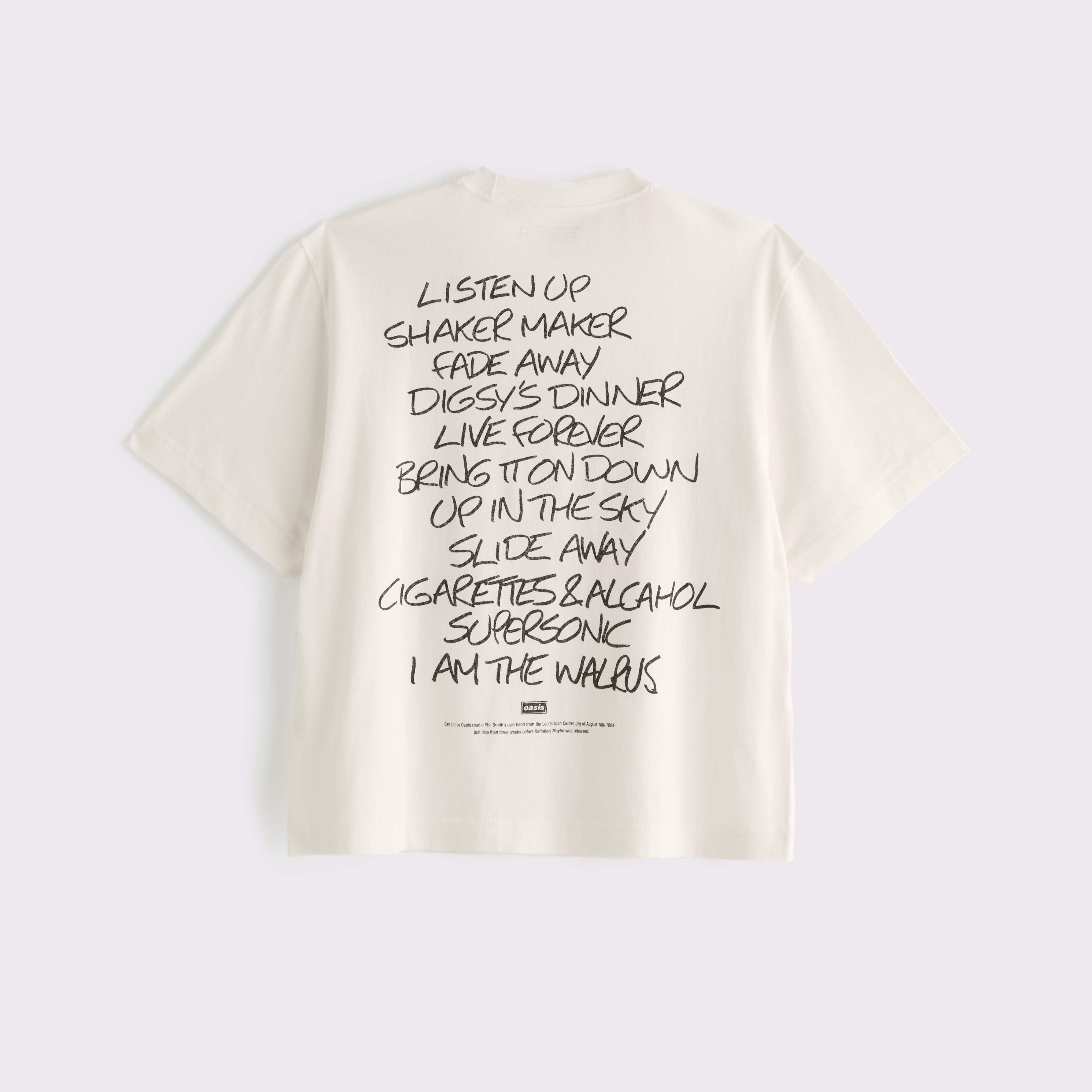 Men's Oasis Vintage-Inspired Cropped Graphic Tee | Men's