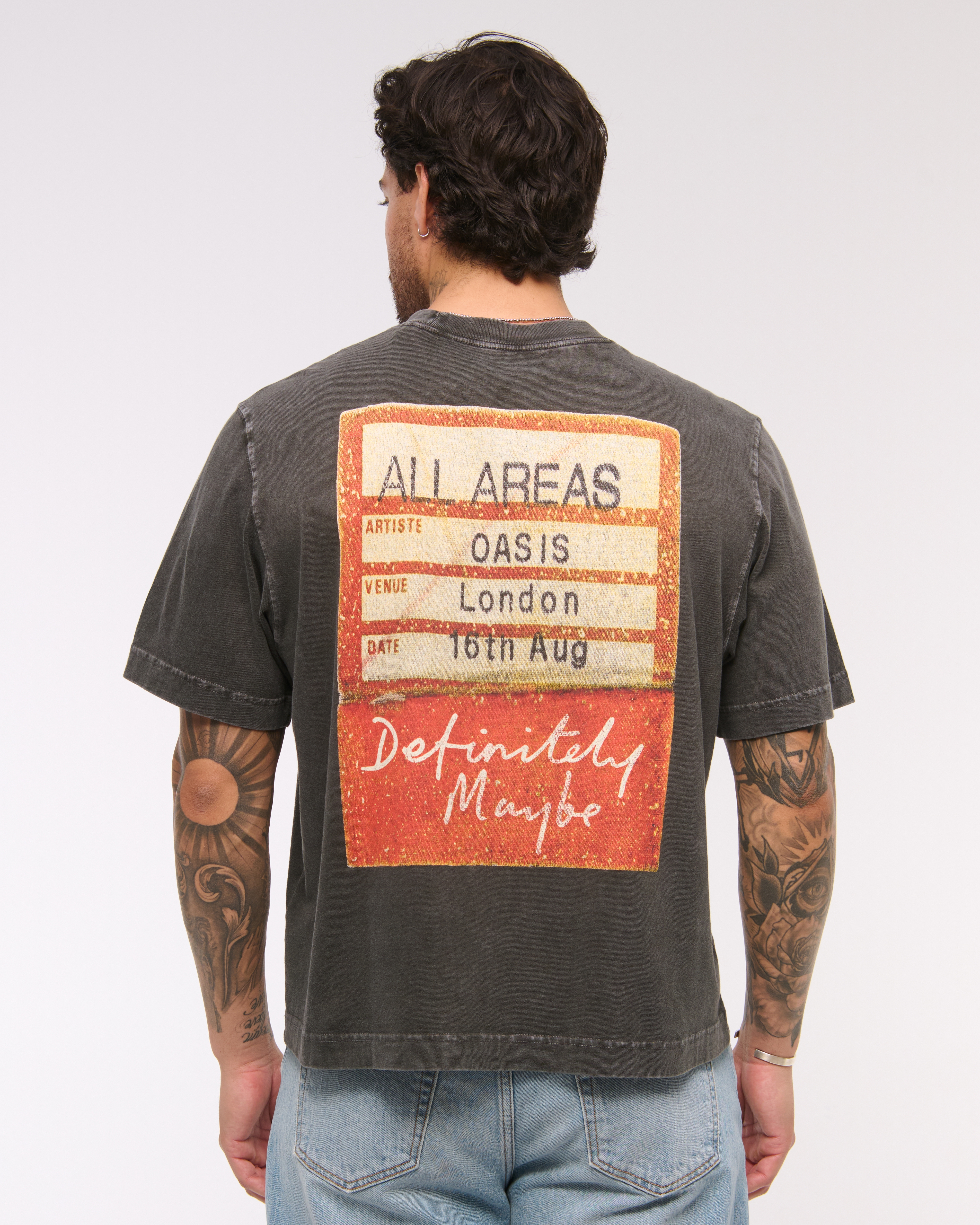 Tシャツ・カットソー Abercrombie & Fitch Bonnaroo Vintage-Inspired Cropped Tee Men's Bonnaroo Vintage-Inspired Cropped Graphic Tee | Men's