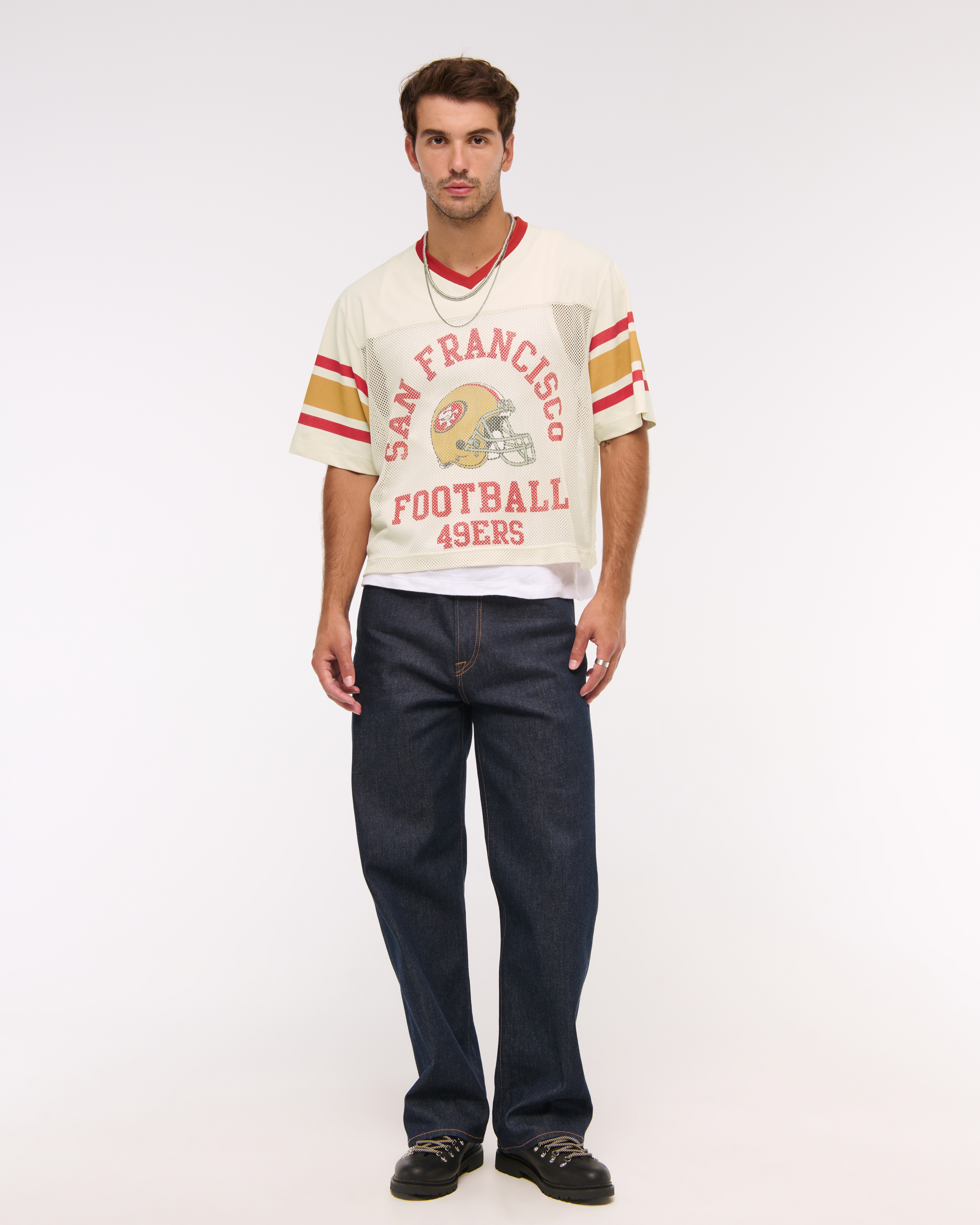 Мужские футболки Abercrombie & Fitch Philadelphia Eagles Mesh Tee — фото 3
