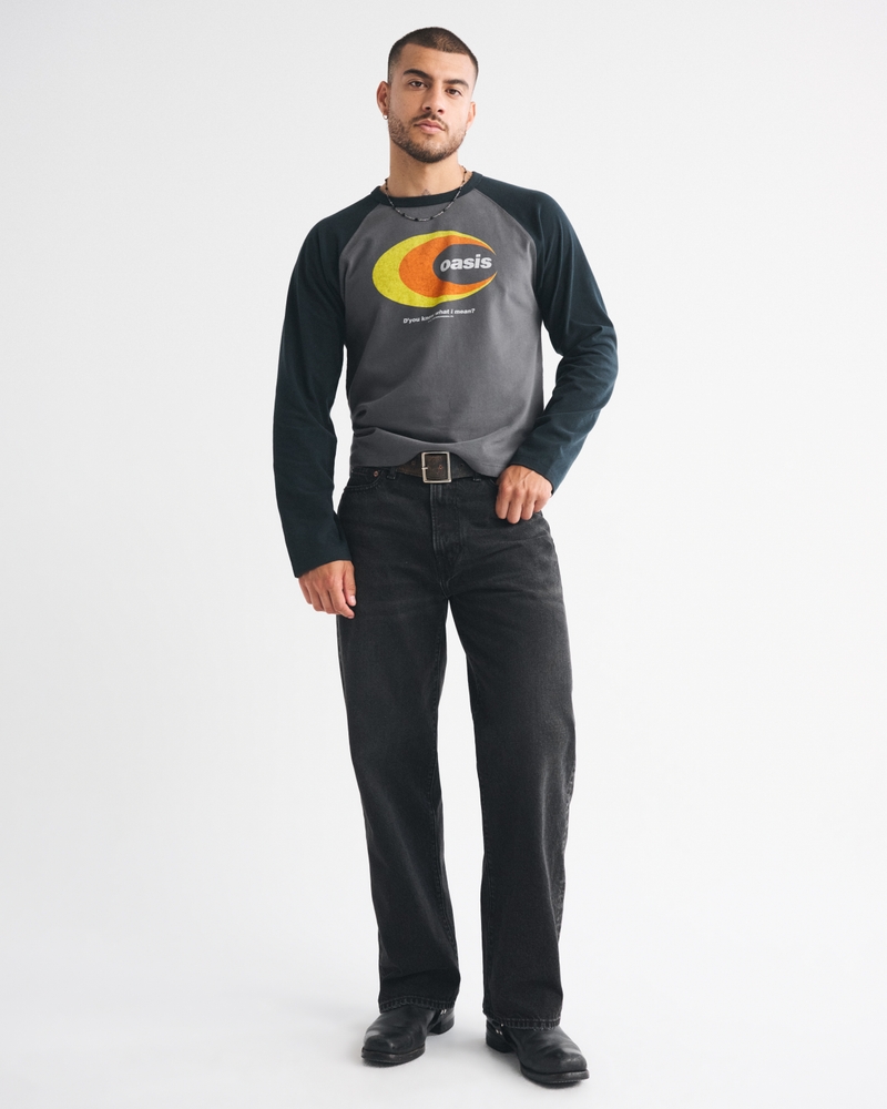 Oasis Long-Sleeve Premium Heavyweight Cropped Tee