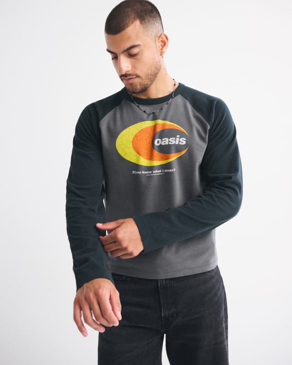 Oasis Long-Sleeve Premium Heavyweight Cropped Tee