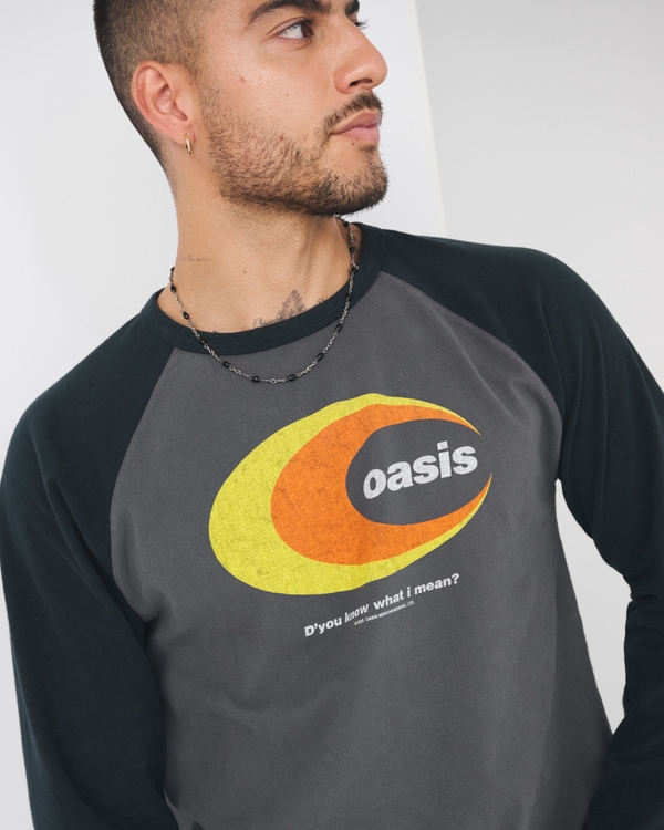 Oasis Long-Sleeve Premium Heavyweight Cropped Tee