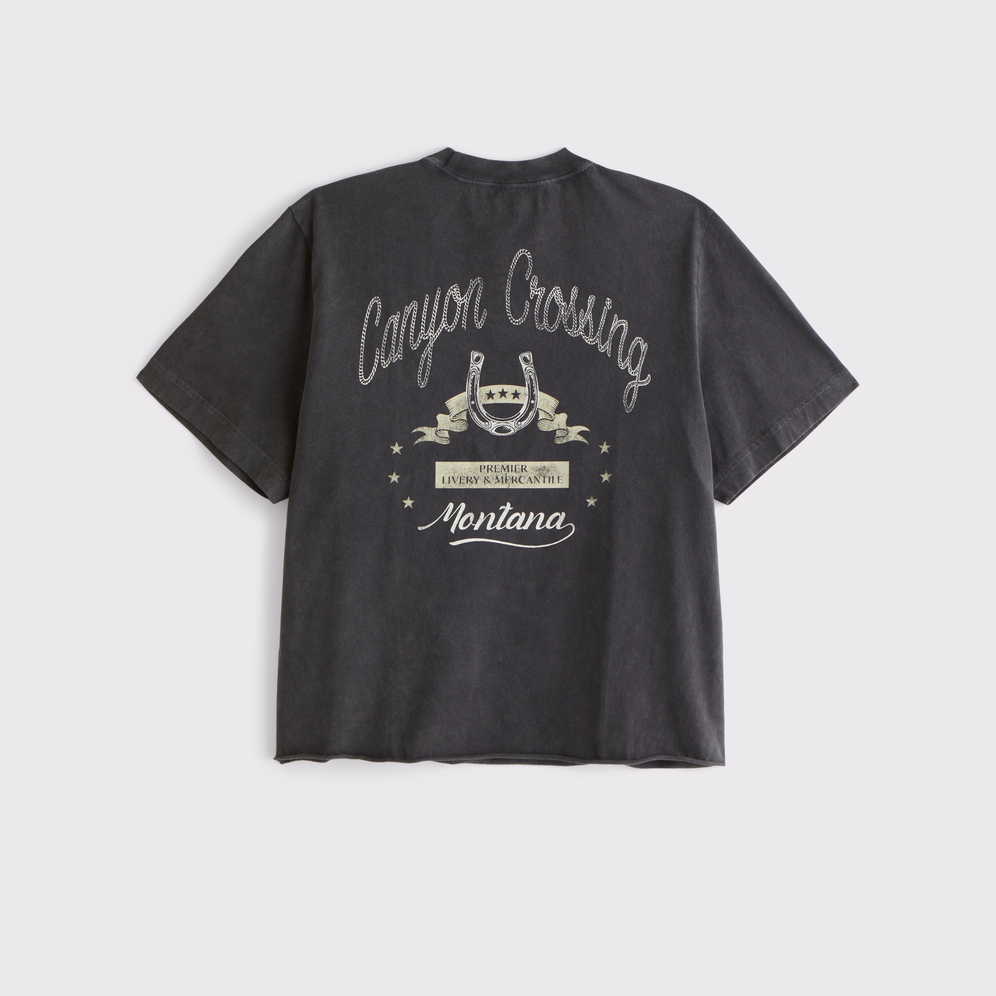 Men's Vintage-Inspired Cropped Graphic Tee | Men's Clearance