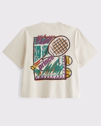 Prince Tennis Vintage-Inspired Cropped Graphic Tee
